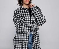 Cozy Days Long Plaid Shacket