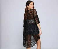 Chic And Sheer Lace Kimono