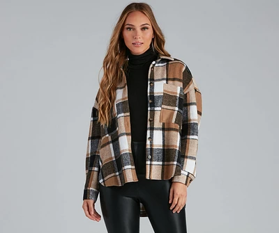 Casual And Chill Plaid Shacket