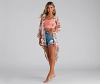 Floral Muse Chiffon Kimono