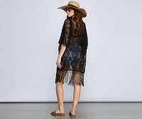 Bohemian Fringe Lace Kimono