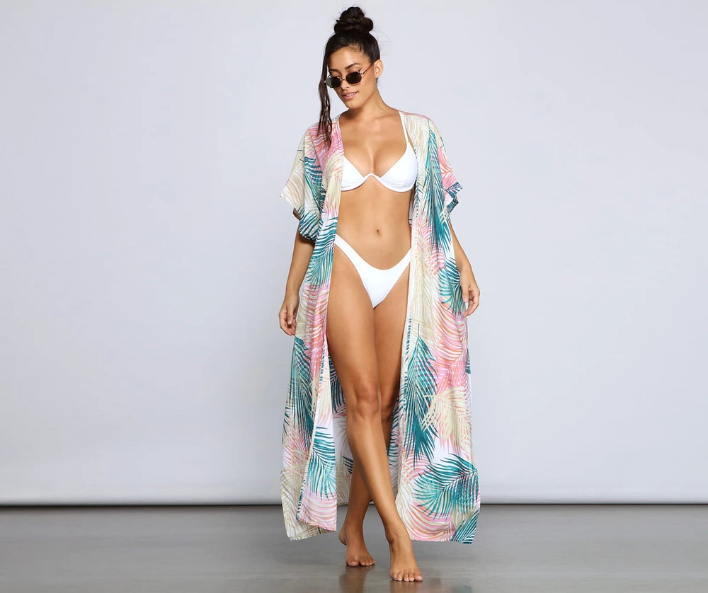 Vacay Bound Palm Leaf Duster