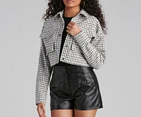 Chic Sophistication Tweed Cropped Jacket