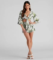 Life's A Breeze Kimono Tie-Front Top