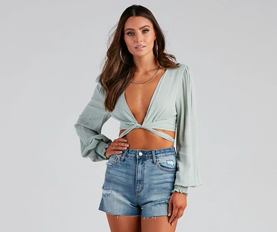 Sunset Chaser Tie-Front Top