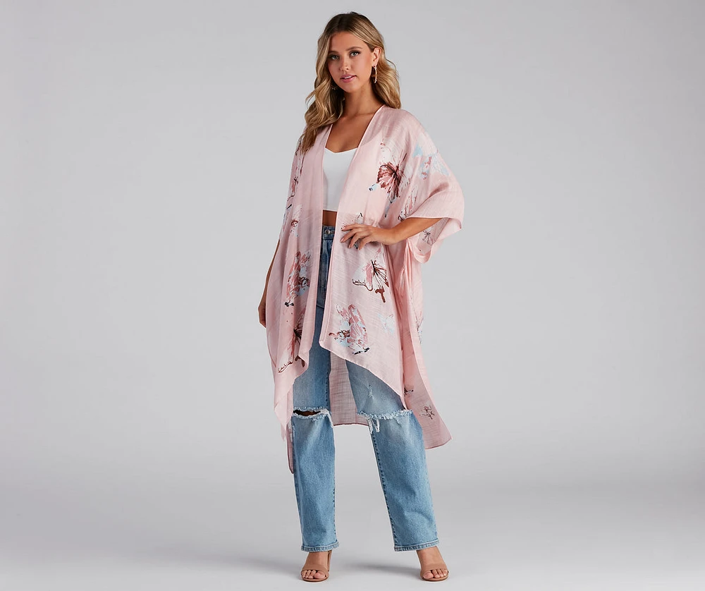 Effortless Breezy Vibes Woven Kimono