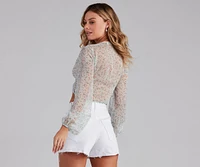 Where You'll Bloom Tie-Front Top