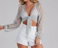 Where You'll Bloom Tie-Front Top