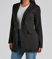 Classic Silhouette Buttoned Blazer