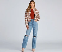 Trendy Layers Flannel Shacket