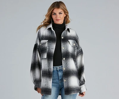 Basic Mood Oversized Plaid Shacket