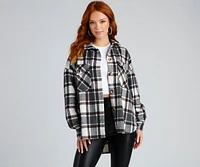 Casual Vibes Only Plaid Shacket