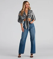 Effortless Boho-Chic Tie-Front Top