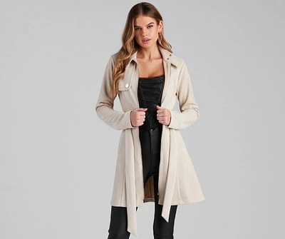 City Chic Babe Trench Dress