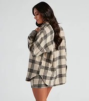 Forever Plaid Woven Shacket