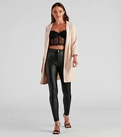 Boss Moves Crepe Long Line Blazer