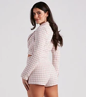 As If Moment Tweed Crop Blazer