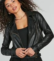 Ready For Fun Faux Suede Moto Jacket