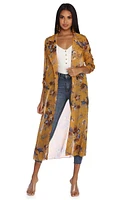 Floral Beauty Chiffon Trench