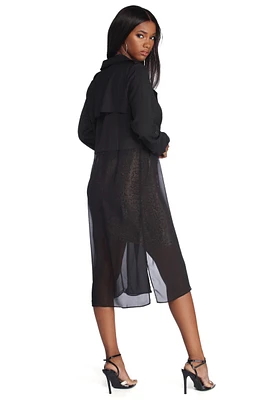 Making Moves Chiffon Duster