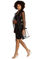 Sheer Organza Trench Coat