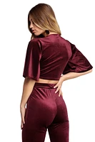 Slaying Velvet Crop Top