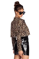 Wild One Leopard Cropped Jacket