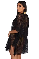 Ruffled Lace Kimono