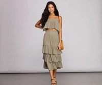 Boho Flow Tiered Maxi Skirt