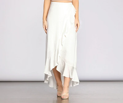 Wrap Me Ruffles Maxi Skirt