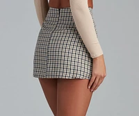 Pep It Up Plaid Mini Skirt