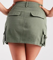 Attention Please Cargo Mini Skirt