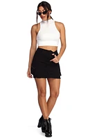 A Good Twill Mini Skirt