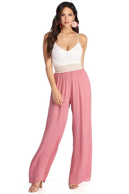 Take My Breath Crochet Jumpsuit