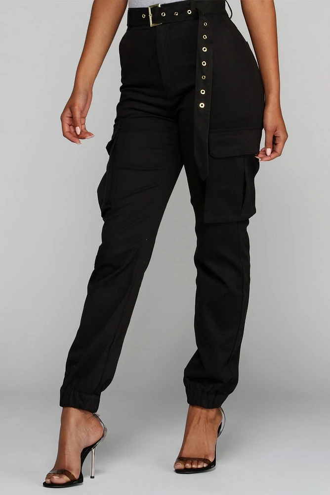 Boldly Belted Cargo Joggers