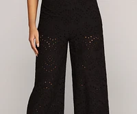 Eyelets On You Culotte Pants