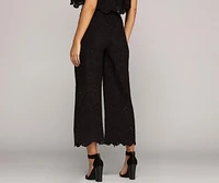 Eyelets On You Culotte Pants