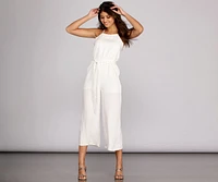 Effortlessly Cool Cropped Jumpsuit