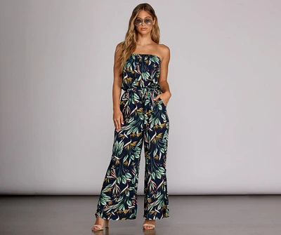 Leaf Through Wide-Leg Jumpsuit