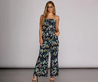 Leaf Through Wide-Leg Jumpsuit