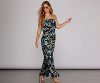 Leaf Through Wide-Leg Jumpsuit