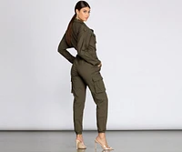 Trendy Utility Cargo Jumpsuit