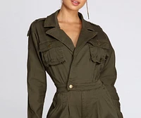 Trendy Utility Cargo Jumpsuit