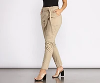 Belted and Chic Paperbag Pants