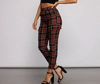 Perfectly Plaid High Waist Joggers