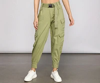 Boldly Belted Cargo Joggers