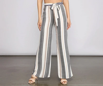 Stylish Vibes Striped Wide-Leg Pants