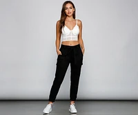 Basic And Chic High Waist Cargo Pants