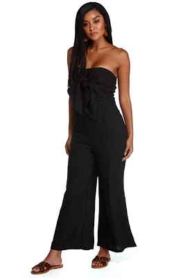 Don't Front Strapless Jumpsuit