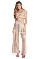 Set Me Up Stripes Flared Pants